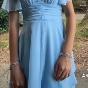 B Darlin Light Blue Midi Dress